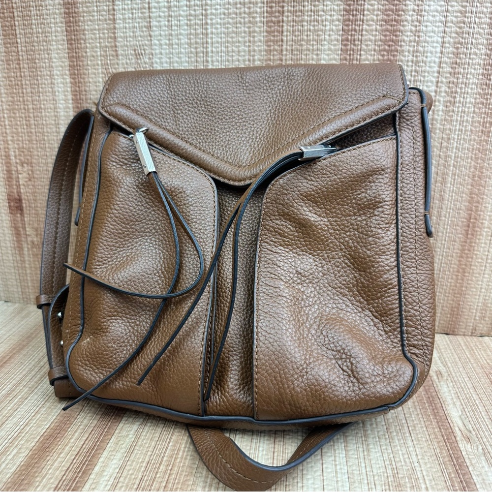 Vince Camuto Elegant Brown Leather Shoulder Bag